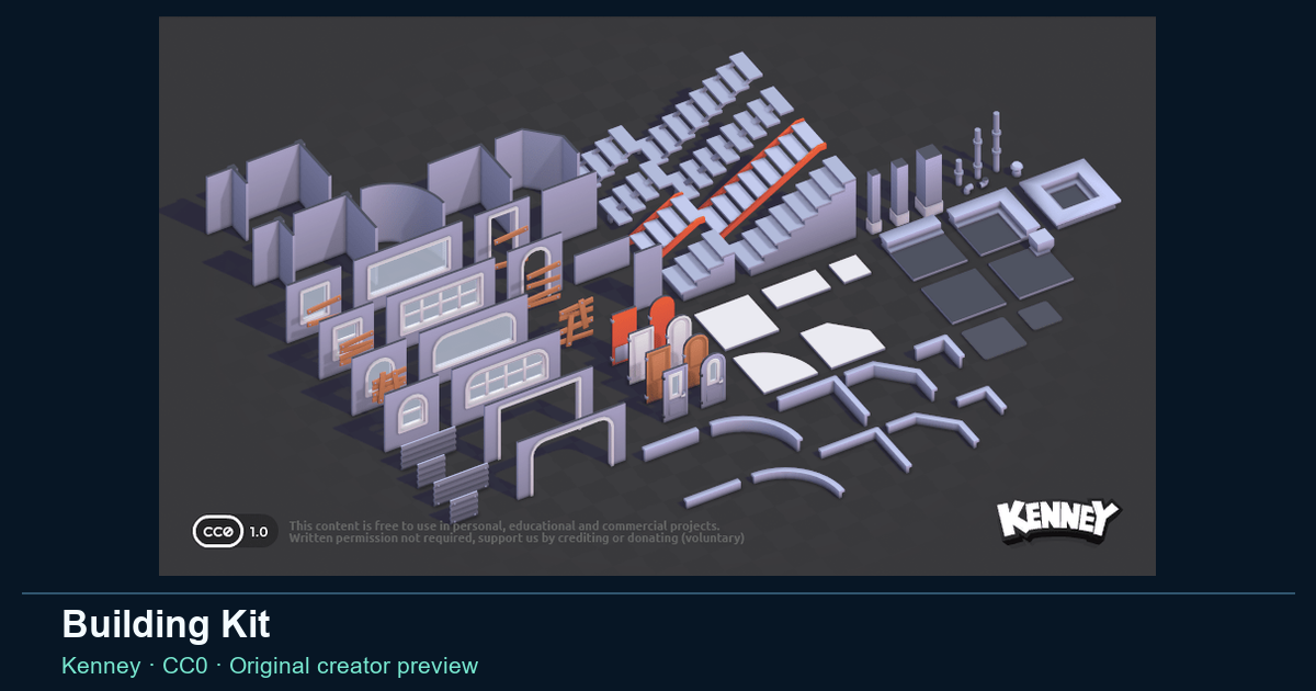 Actual asset-pack preview for Building Kit
