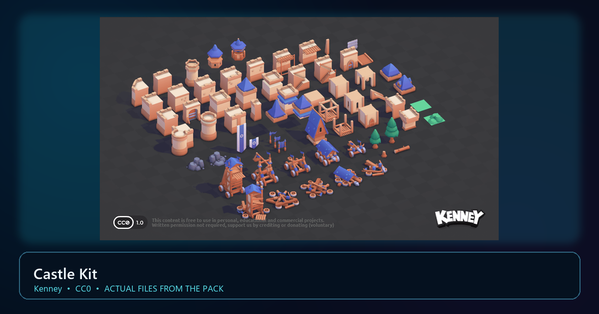 Actual asset-pack preview for Castle Kit