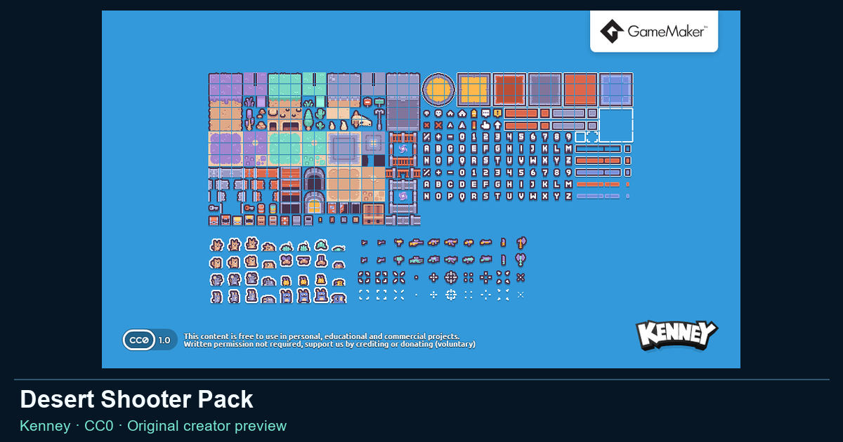 Actual asset-pack preview for Desert Shooter Pack