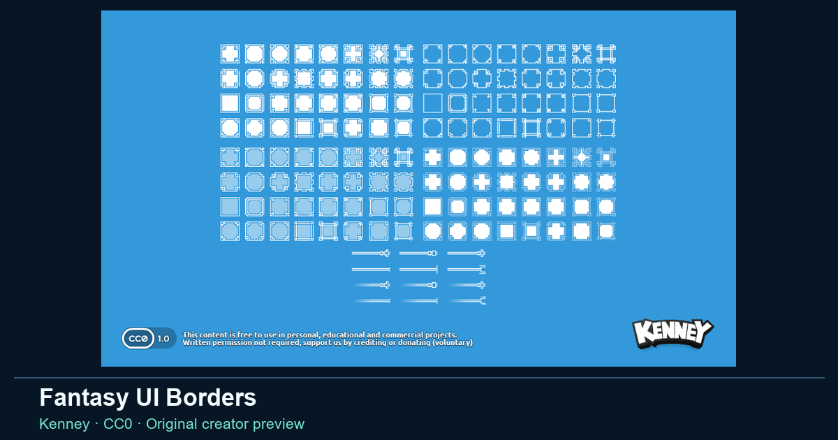 Preview of Fantasy UI Borders