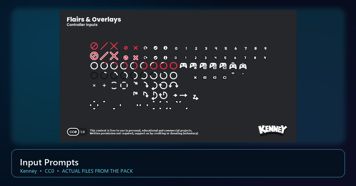Actual asset-pack preview for Input Prompts