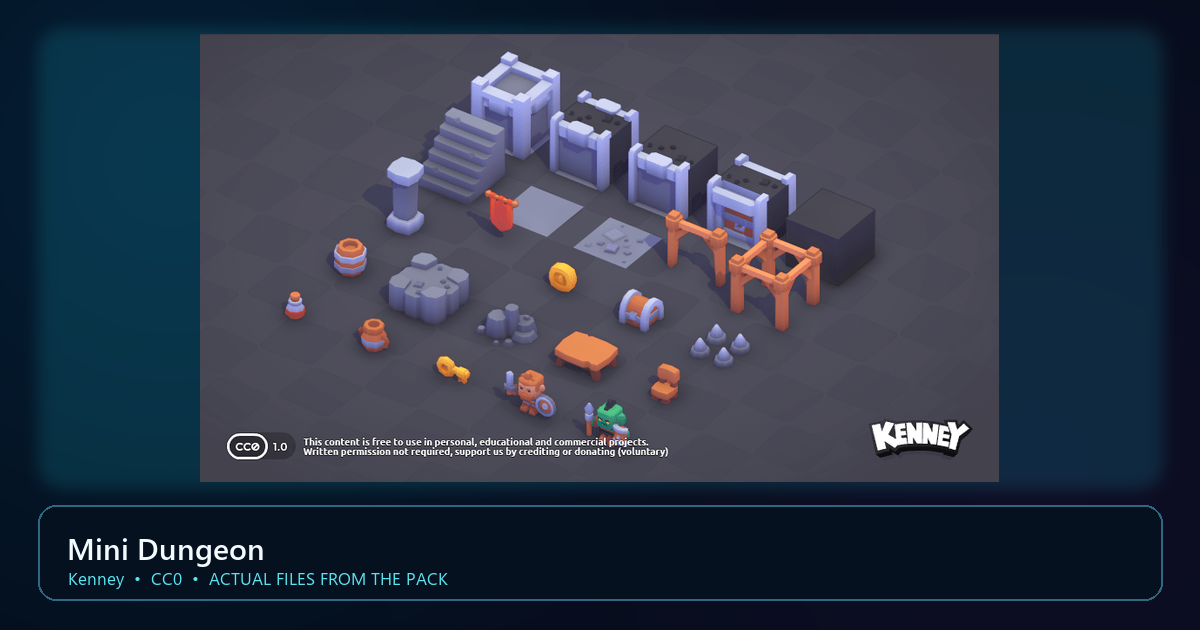 Actual asset-pack preview for Mini Dungeon