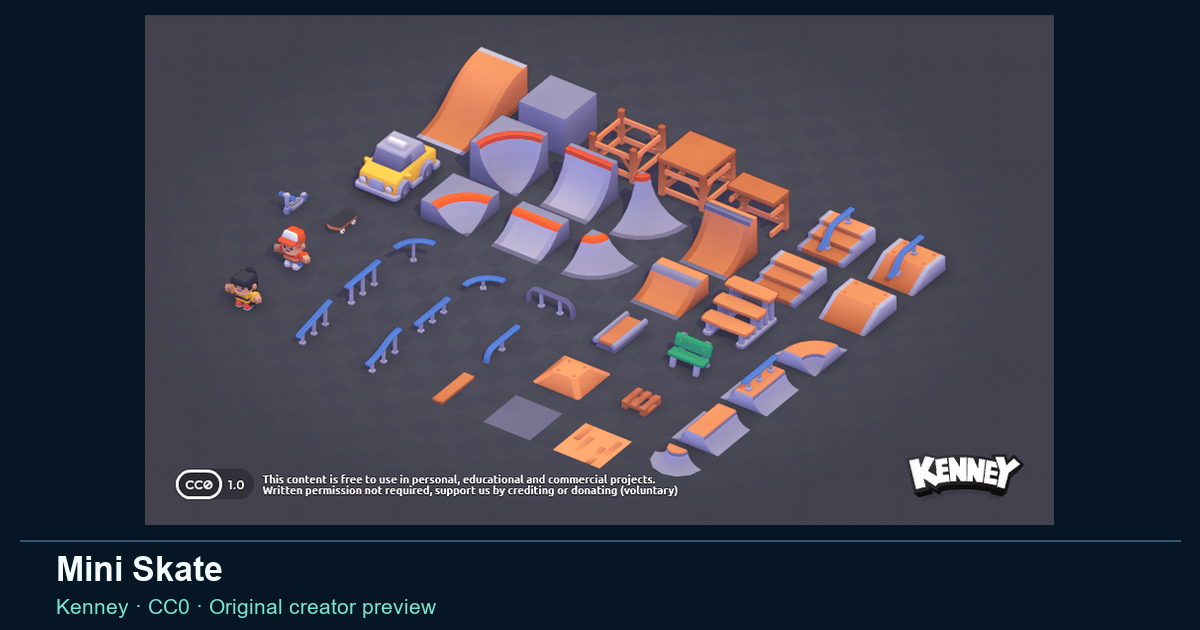 Actual asset-pack preview for Mini Skate