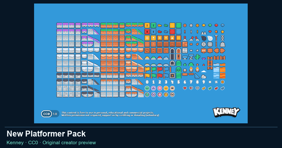 Actual asset-pack preview for New Platformer Pack