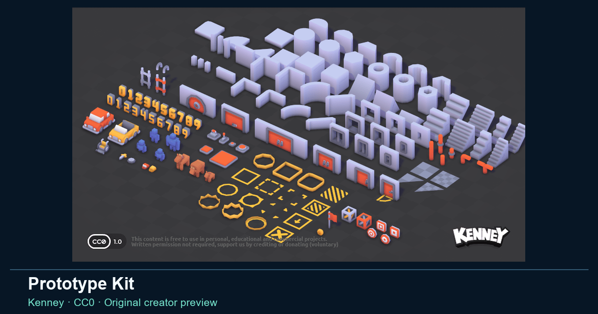 Actual asset-pack preview for Prototype Kit