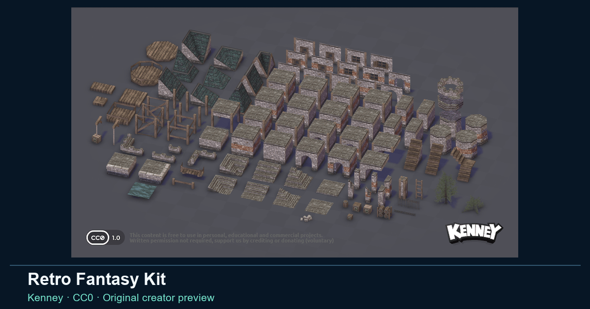 Actual asset-pack preview for Retro Fantasy Kit