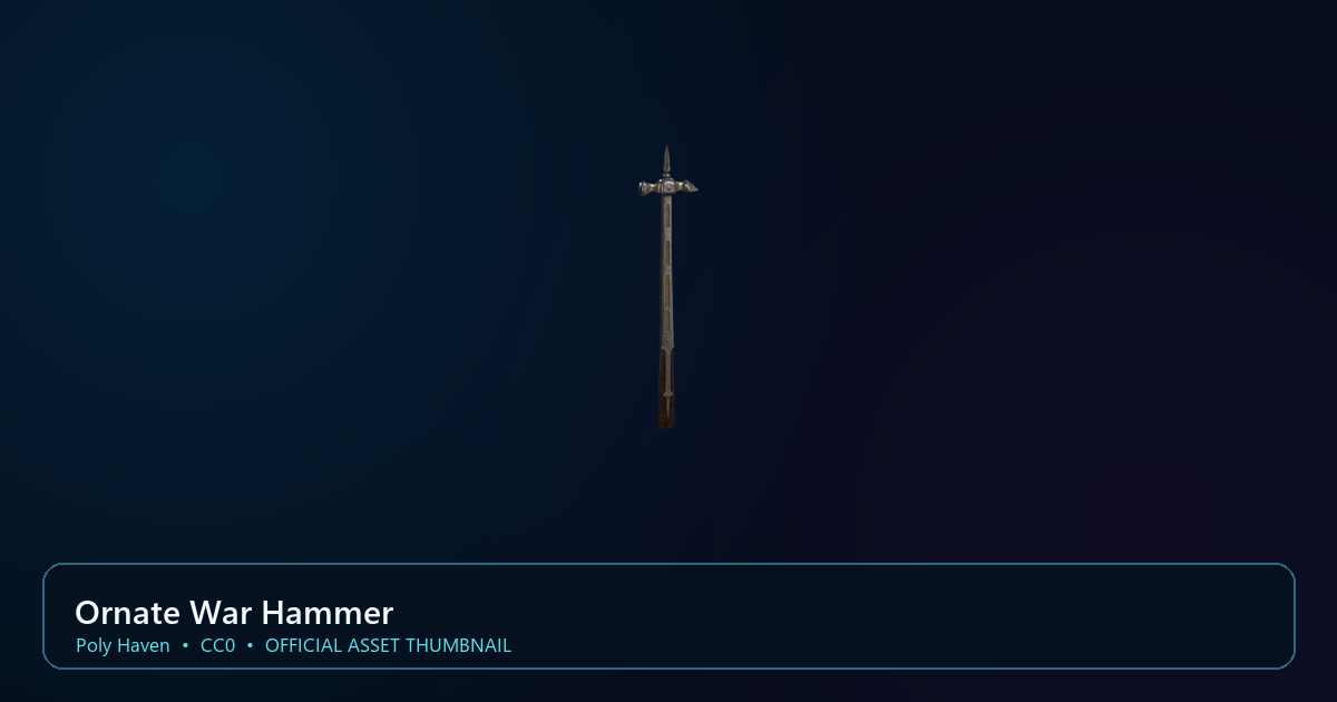 Actual asset-pack preview for Ornate War Hammer