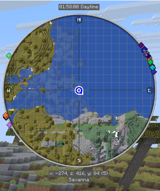 JourneyMap minimap in Minecraft