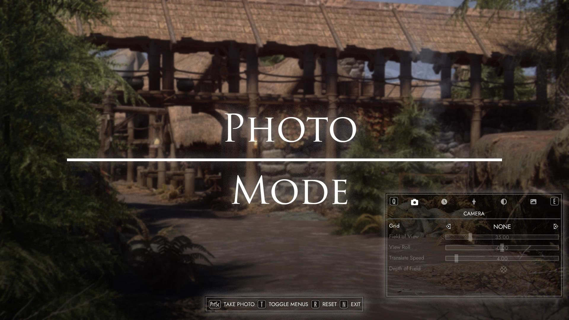 Photo Mode mod for Skyrim Special Edition