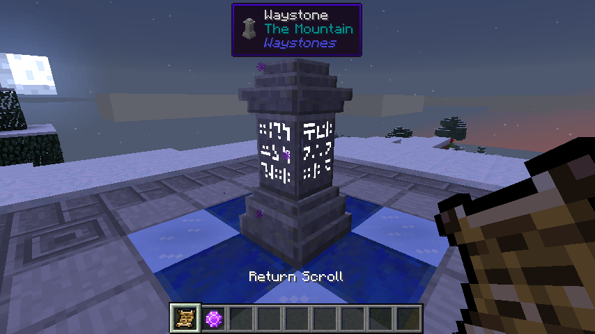 Waystones mod for Minecraft Java Edition