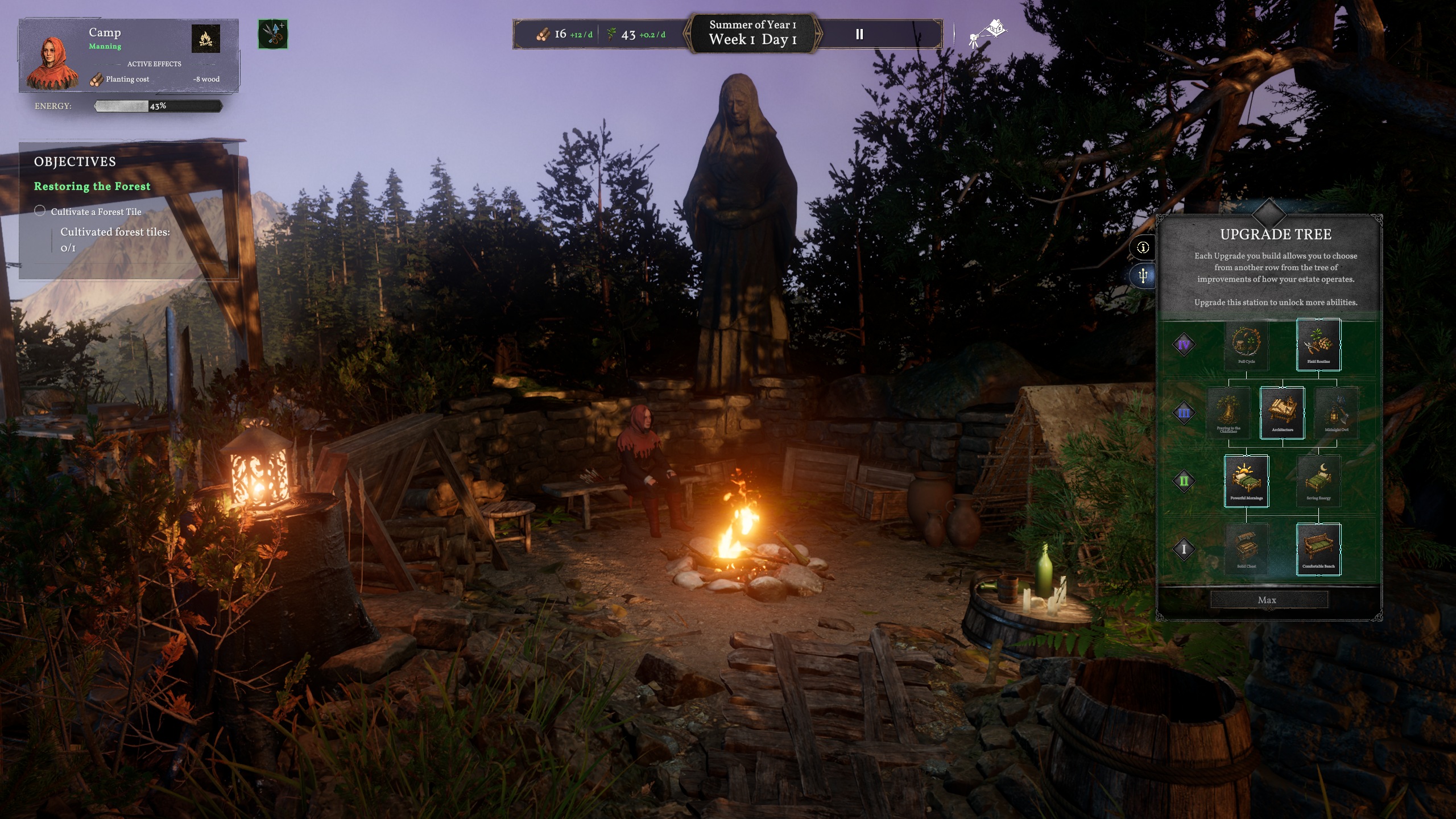 Forester — Campfire and camp upgrades