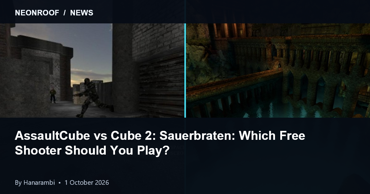 AssaultCube and Cube 2 Sauerbraten gameplay side by side