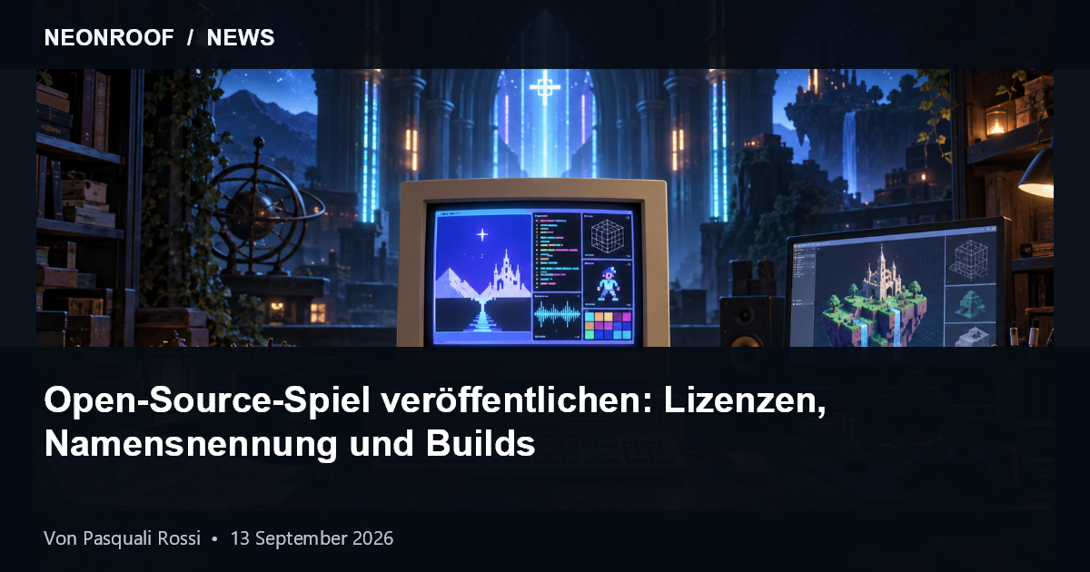 Ein Arbeitsplatz mit Retro- und moderner Software als Symbol für Open Source und verantwortungsvolle Veröffentlichung