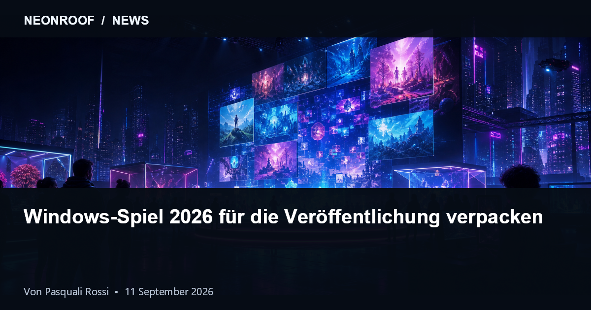Windows-Release-Paket eines Indie-Spiels vor der Veröffentlichung