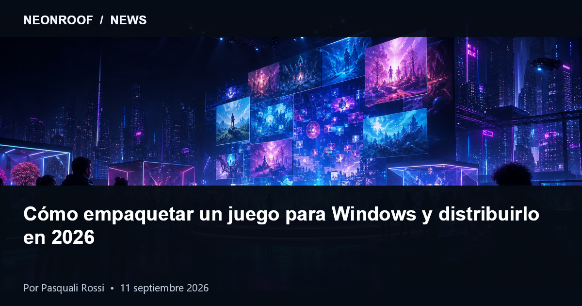 Paquete de lanzamiento de un juego indie para Windows antes de distribuirlo