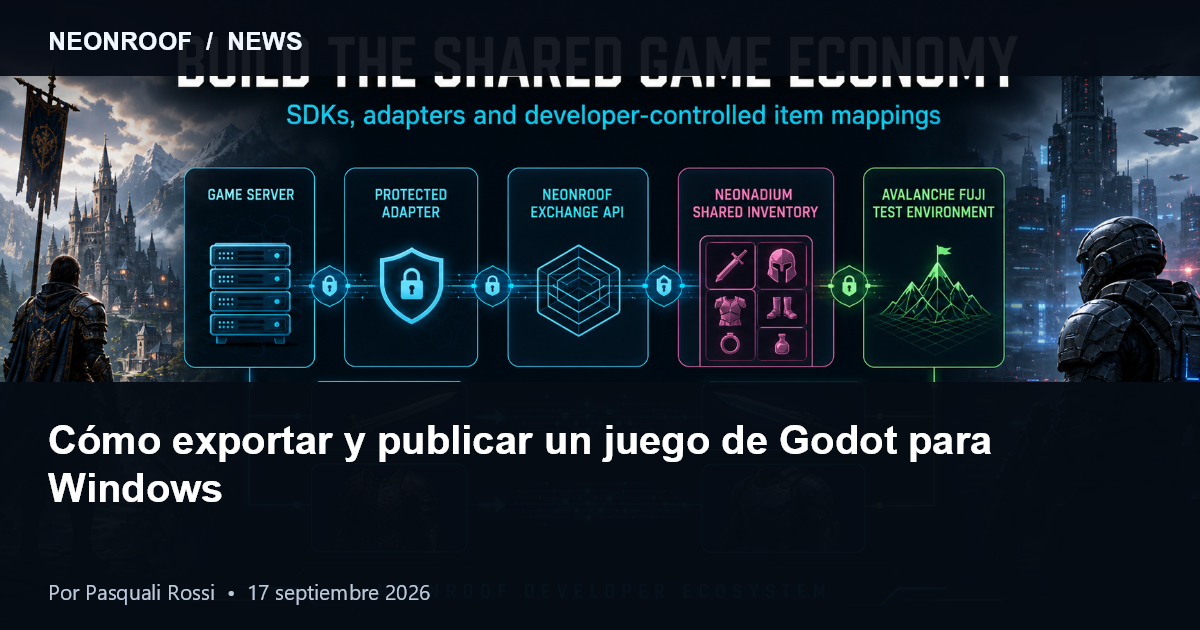 Recursos de NeonRoof para preparar y publicar un videojuego independiente