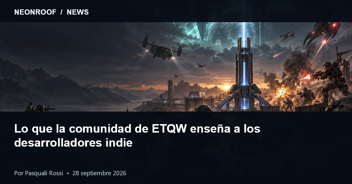 Campo de batalla de ciencia ficción que representa la preservación comunitaria de ETQW