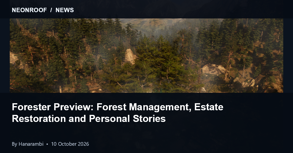Forester mountain forest vista — official gameplay screenshot by Albert Němec