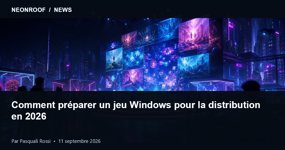 Paquet de sortie d'un jeu indépendant Windows vérifié avant distribution