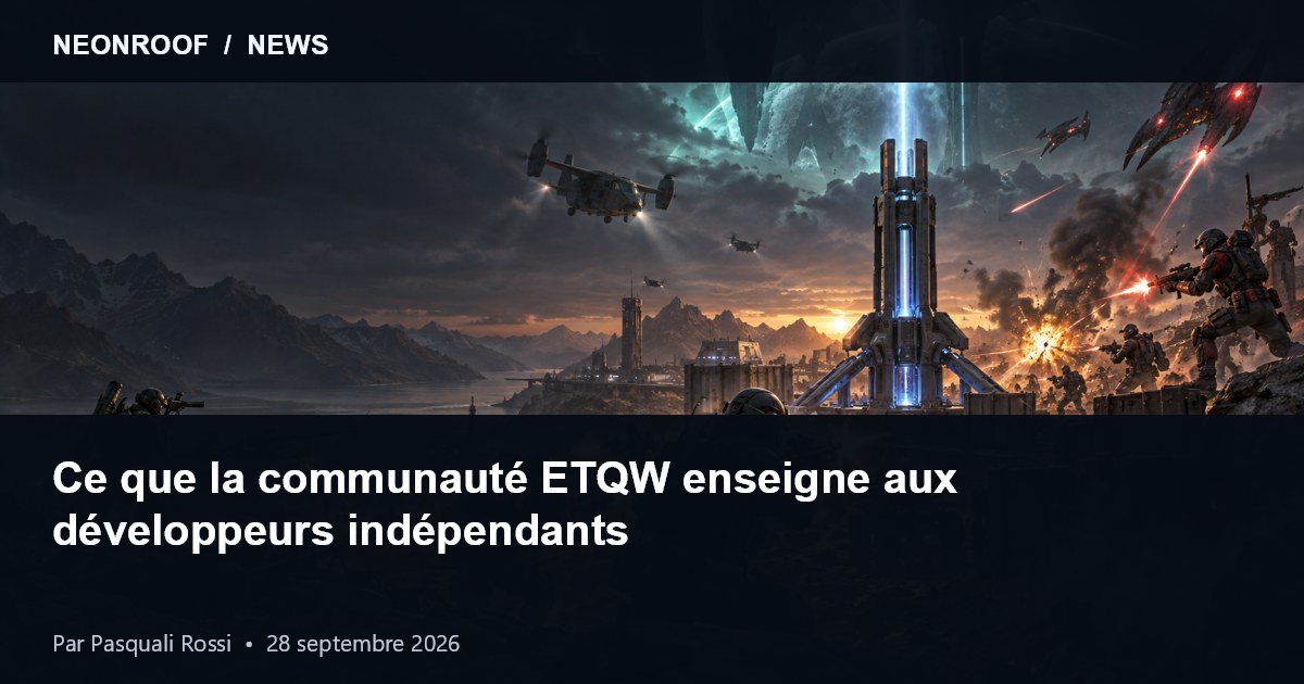 Champ de bataille de science-fiction représentant la préservation communautaire d’ETQW