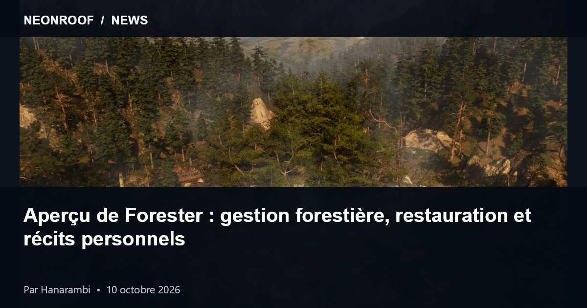 Forêt et montagnes de Forester — capture officielle d’Albert Němec