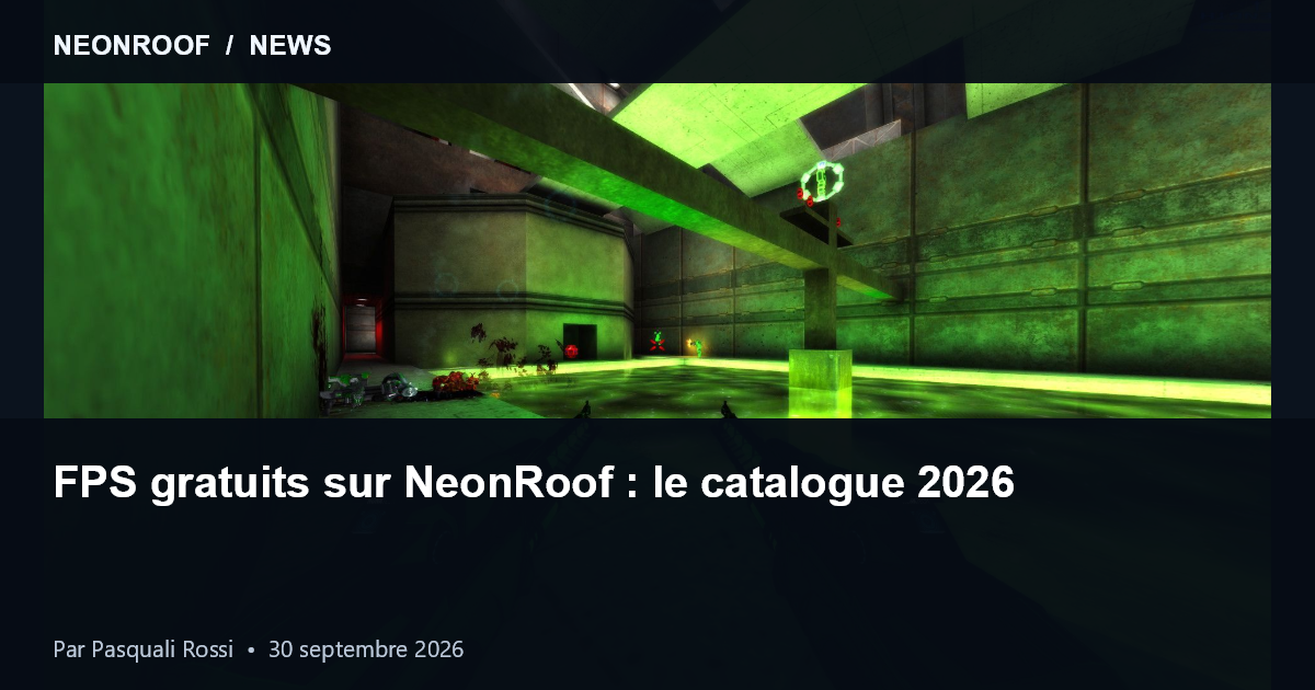 Combat d'arène dans Rexuiz, l'un des jeux de tir à la première personne du catalogue NeonRoof