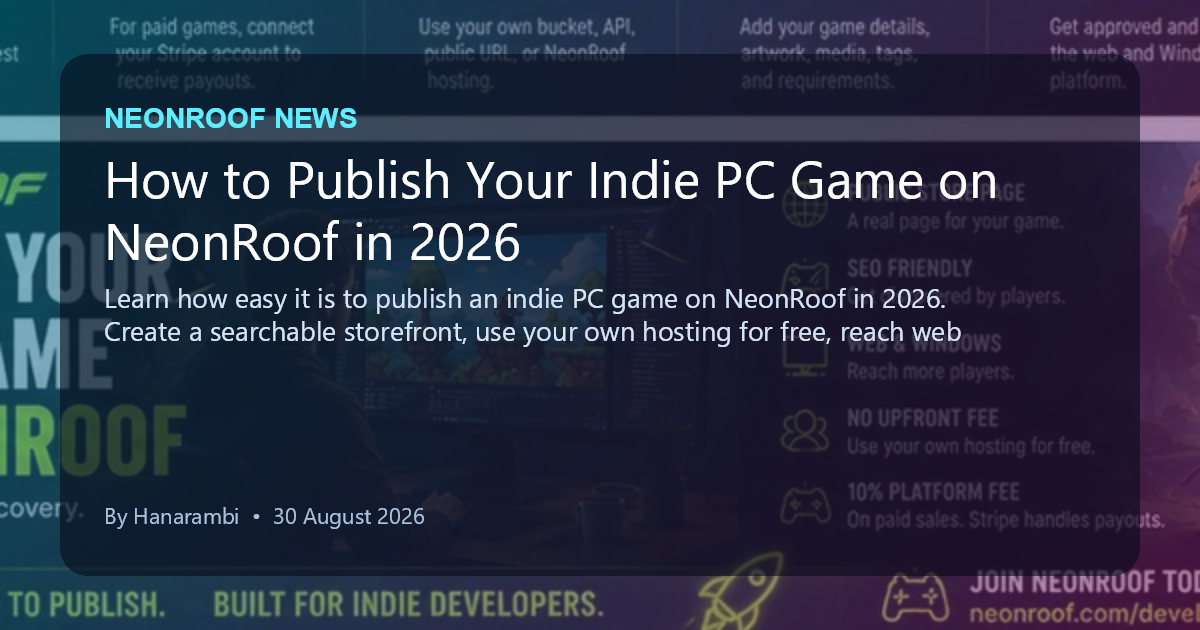 neonroof publish indie game banner 1200x375