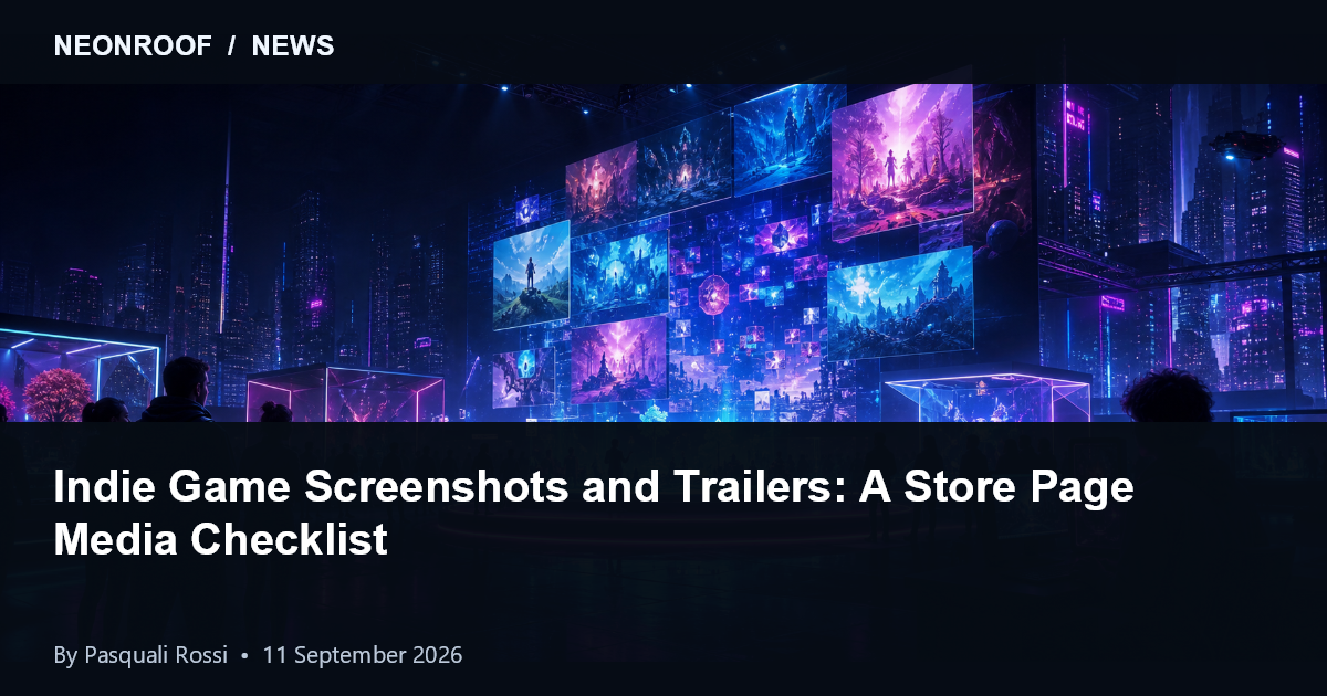 Indie game store media checklist for cover art, screenshots, banners, and trailers