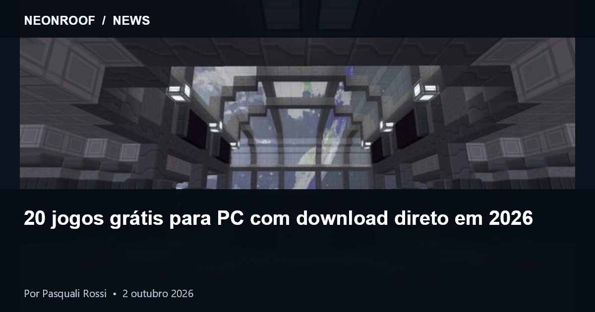 Mundo de blocos de ClassiCube para uma seleção de 20 jogos grátis para PC na NeonRoof