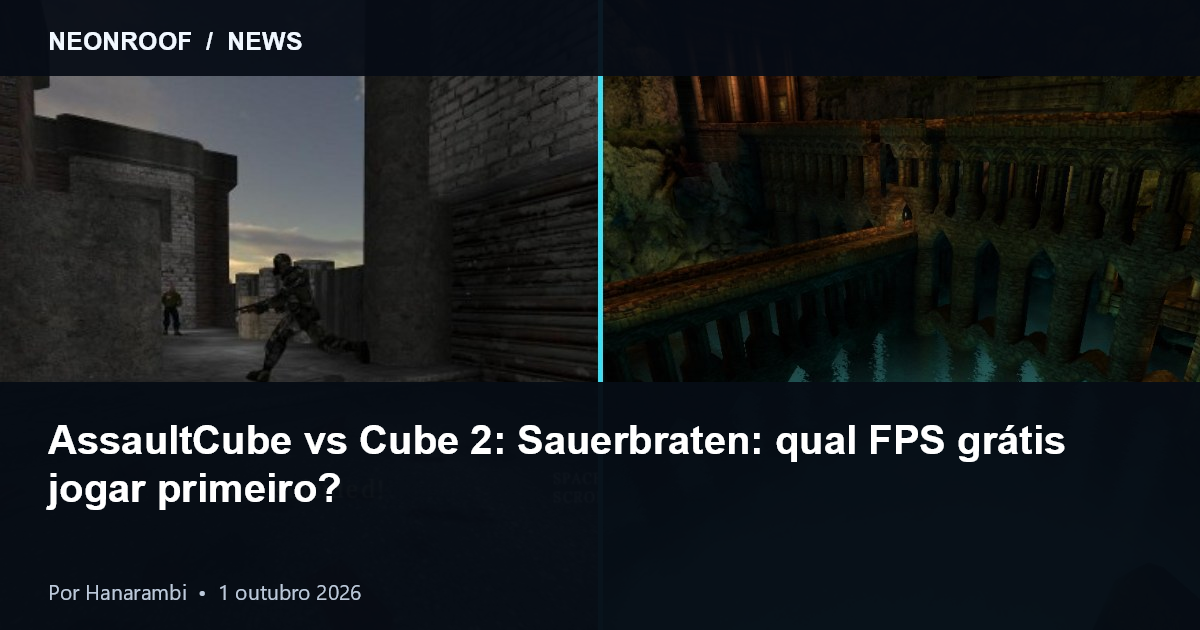 Partidas de AssaultCube e Cube 2 Sauerbraten lado a lado