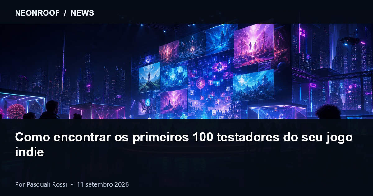 Desenvolvedor indie organizando um teste com os primeiros jogadores