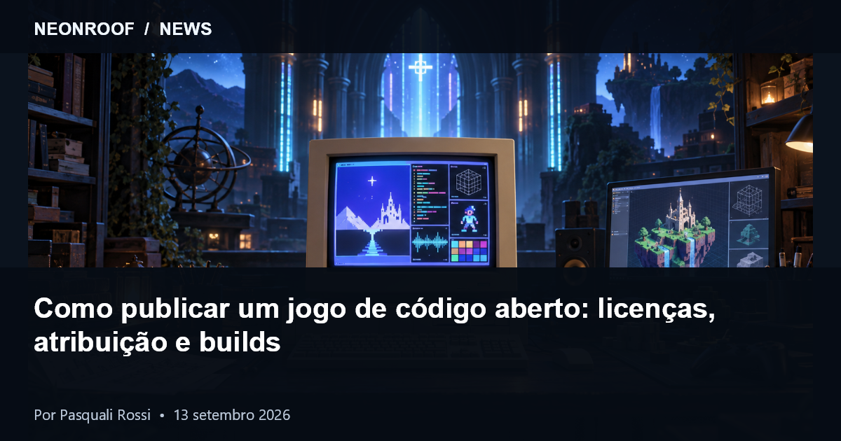 Uma estação com software retrô e moderno representando criação aberta e publicação responsável