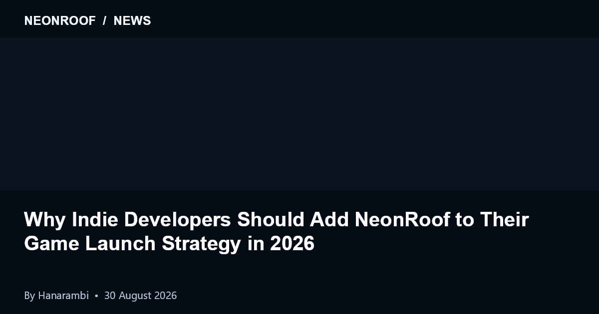 NeonRoof News preview for Why Indie Developers Should Add NeonRoof to Their Game Launch Strategy in 2026