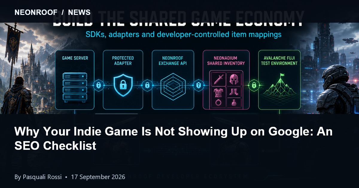 NeonRoof developer ecosystem connecting game pages, studio profiles and discovery resources